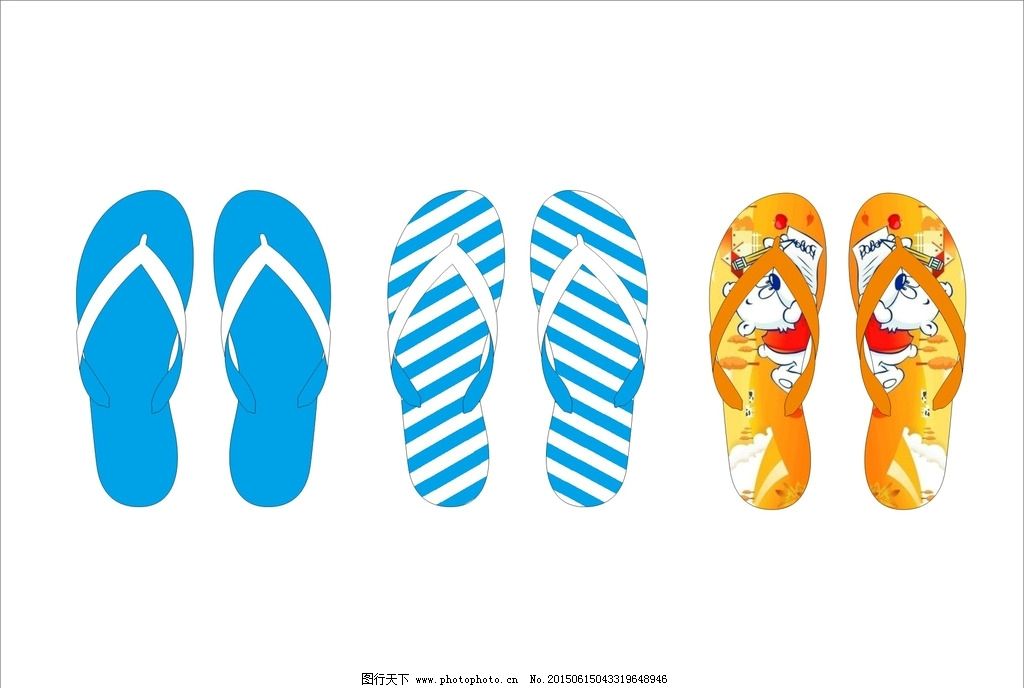 多功能設計素材 人字拖圖片、PPT圖表與廣告設計